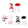 1980s French Costume Set French Beret Hat Sunglasses Scarf Gloves French Artist Kit for Halloween Cosplay Carnivals