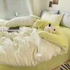 Ins Style Bedding Set Duvet Cover  Wash Cotton Stripe Summer Soft Cool Summer Bed Sheet Set Comforter Set Quilt Cover