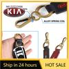 2026 Hot Car Sticker Car Styling Metal Leather Keychain Key Chain Key Rope Key Rings For Kia Rio Picanto Sportage Niro Morning C