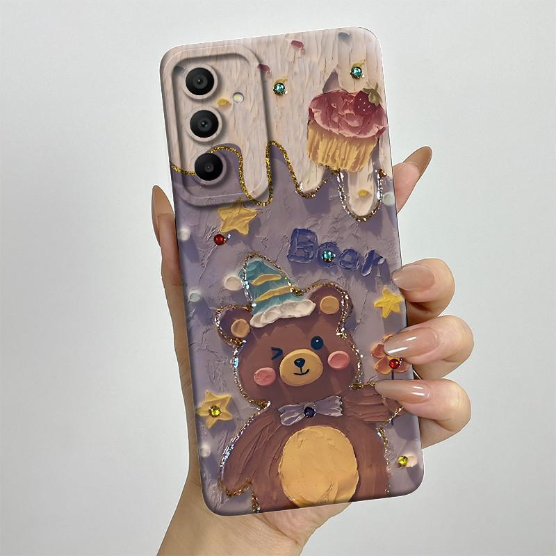 Sweet Soft Phone Case for Samsung Galaxy A15 A155 A156 4G 5G Fashion Cool Painted Cases Protection Back Cover Accessories Casing