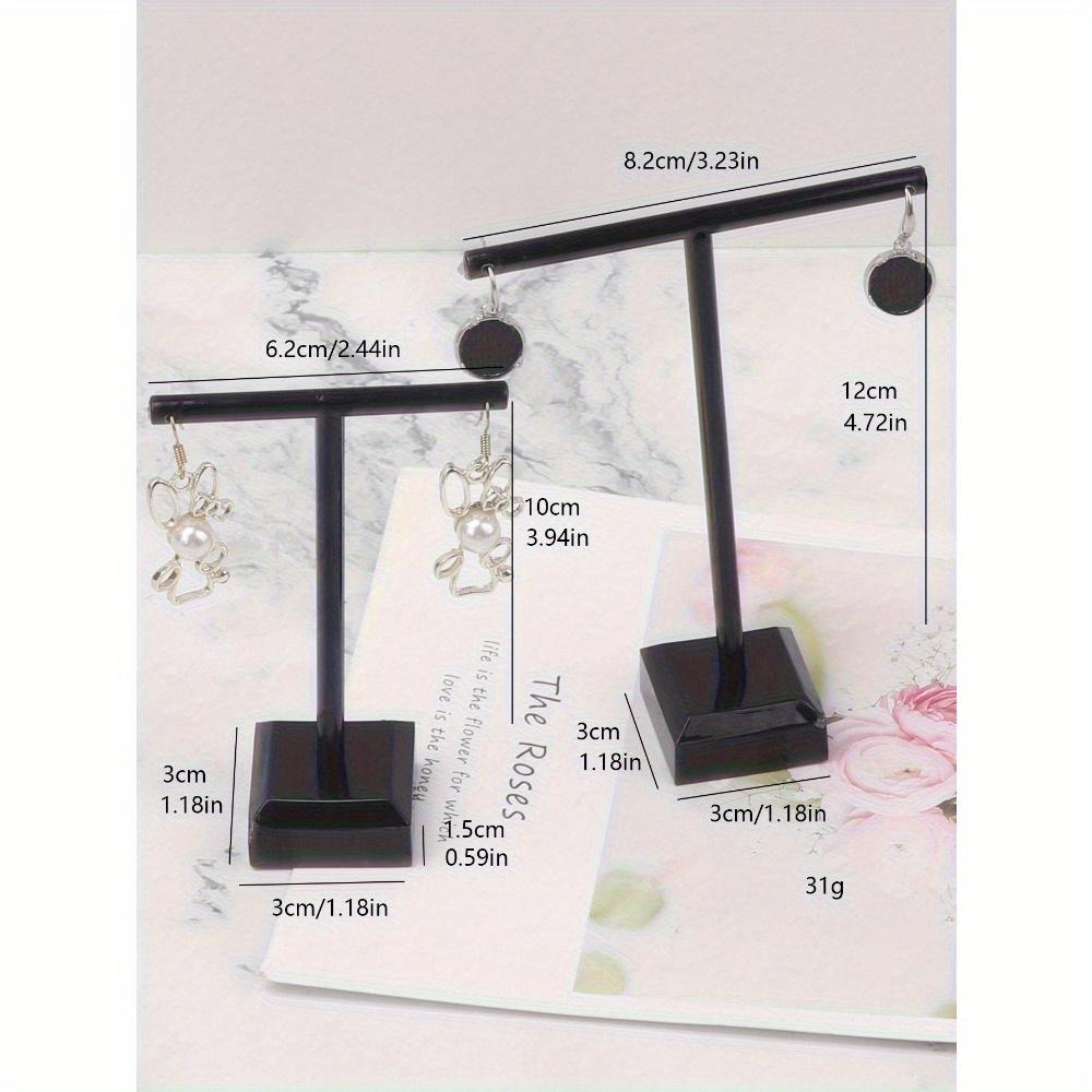2Pcs/set Jewelry Display Rack T Shape Stand Show Charms Universal Professional Showcase Boutique Set Earrings Shelf