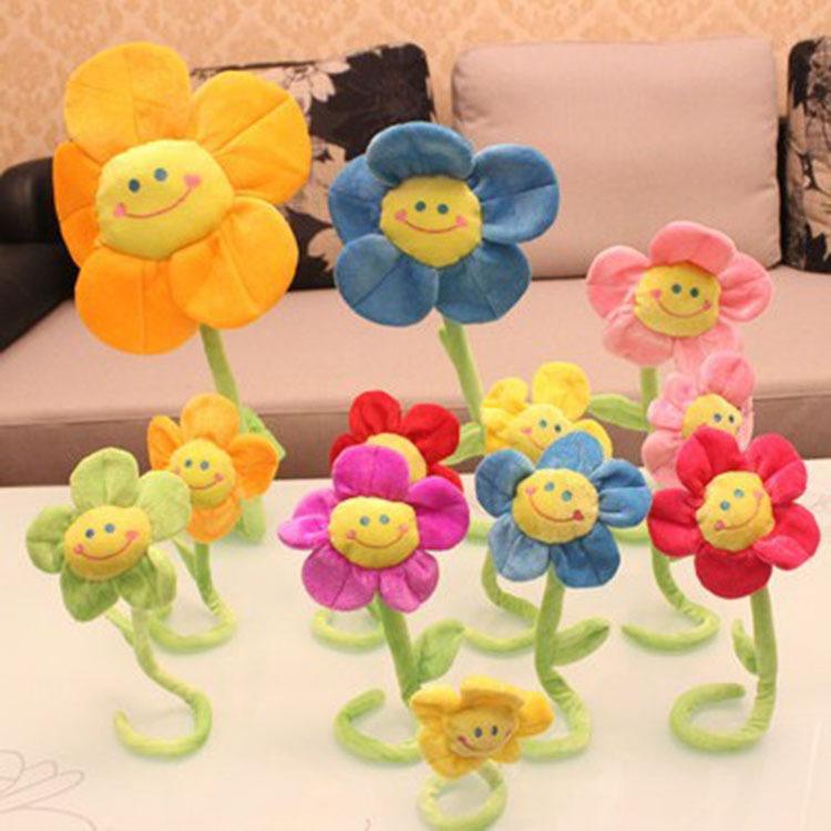 T Play Flower Plush Kids Toy: Bendable Stem Stuffed Sunflower - Soft Felt Bendy Bouquet Age 2-4