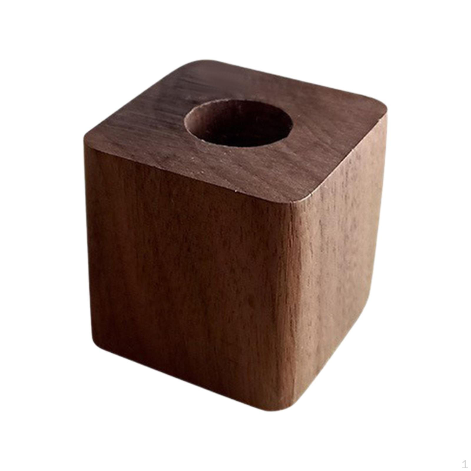 

Елегантний настільний органайзер для ручок і зубних щіток з натурального дерева Deep Brown 3.5x3.5cm