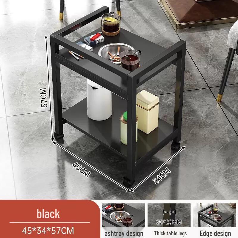 Portable Double-Layer Tea Cart Side Table