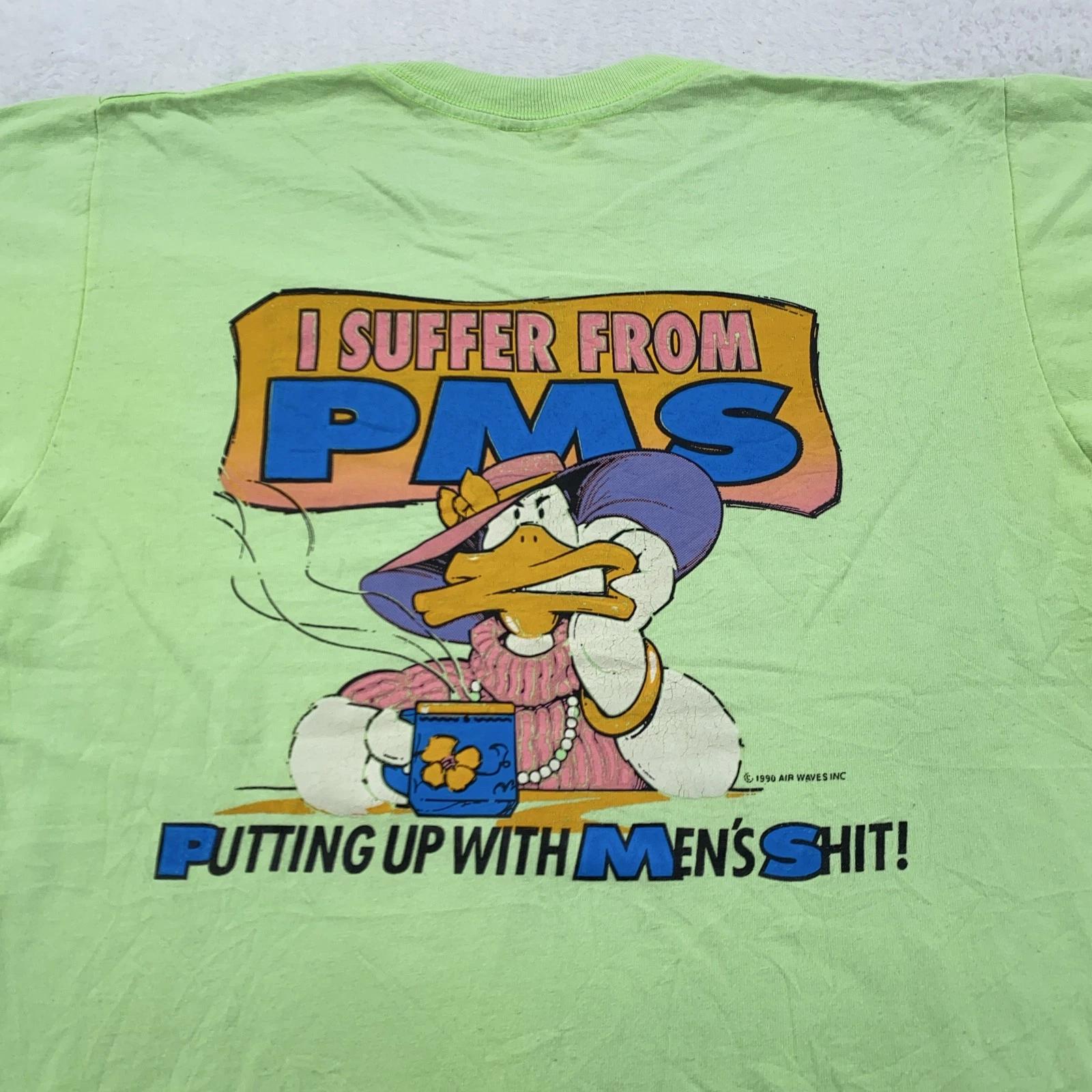 vtg Nova Scotia Bluegrass Festival Duck PMS Joke Shirt Mens Medium 90s Cartoon 4XL