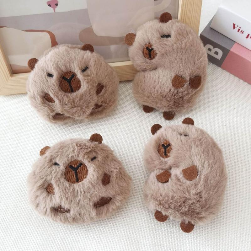 Adorable Capybara Toy Brooches Soft and Comfortable Pin Perfect for Craft Lovers