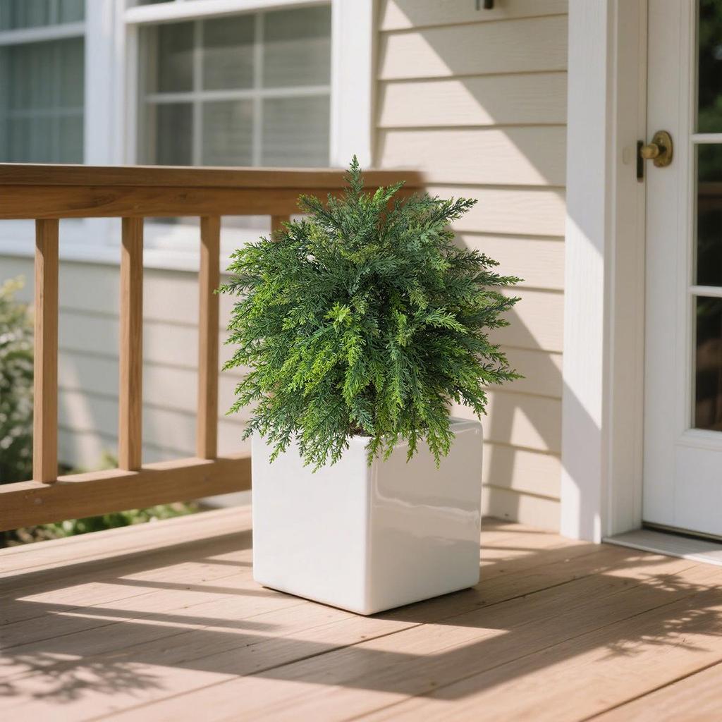 Artificial Pine Needle & Cypress Leaf Decoration for Outdoor Garden or Flower Arrangement