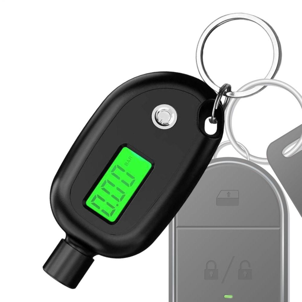 Keychain Style Digital Keychain Tire Pressure Gauge Digital LCD Display Vehicle Maintenance