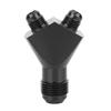 AN10 10AN to AN6 6AN Male Flare Connector Y Block Fitting Adapter Black