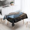 Waterfall Tablecloth Alpine Flowing Water Printed  Stain Resistant Waterproof Kitchen Table Home Decoration