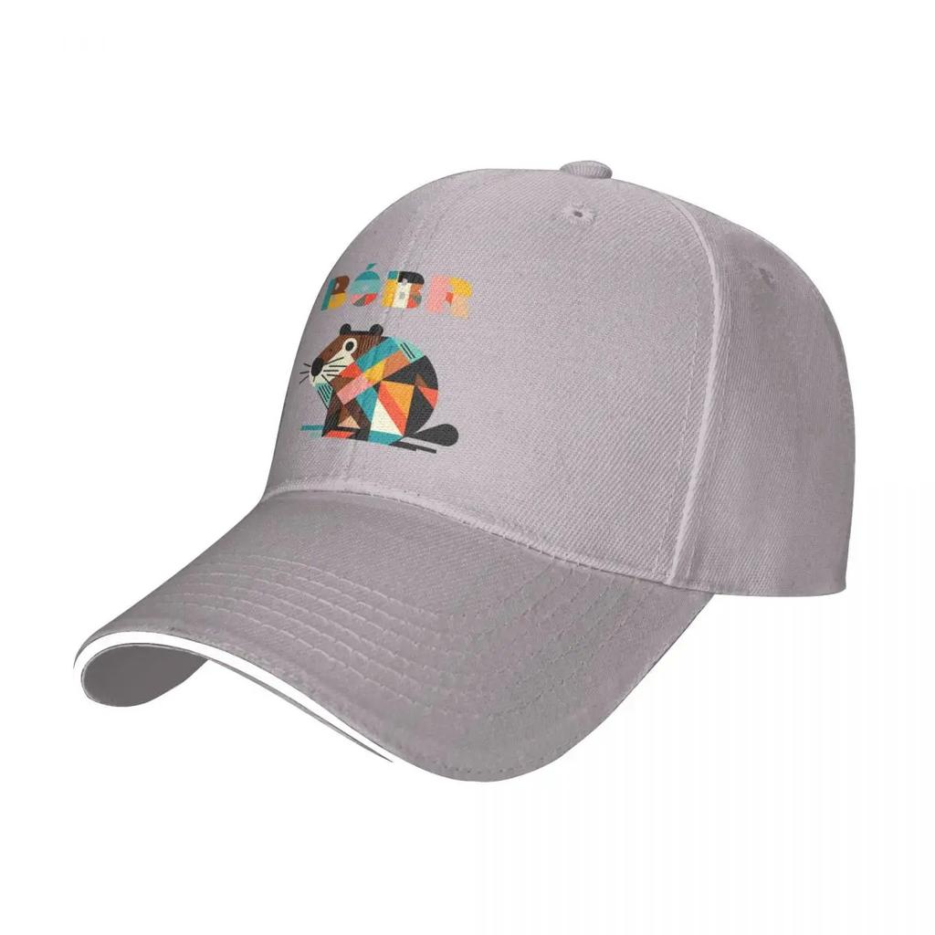 Geometrical Cubism Bober Bobr Beaver Boberek Baseball Caps Casual Sandwich Hats for Men Women Polyester Dad Hat Activities