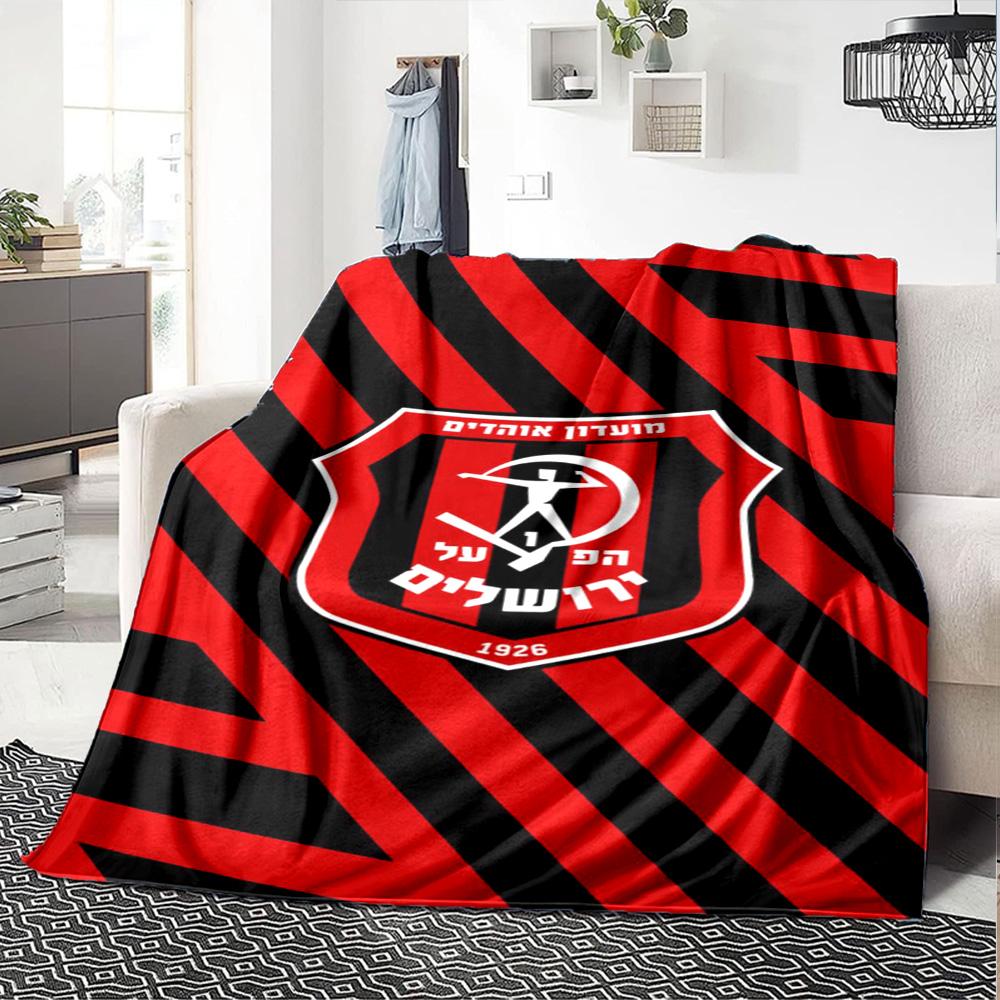 Hapoel Print Flannel Blanket High Quality Warm Comfortable Cover for All Seasons Perfect for Gifts Home Decor