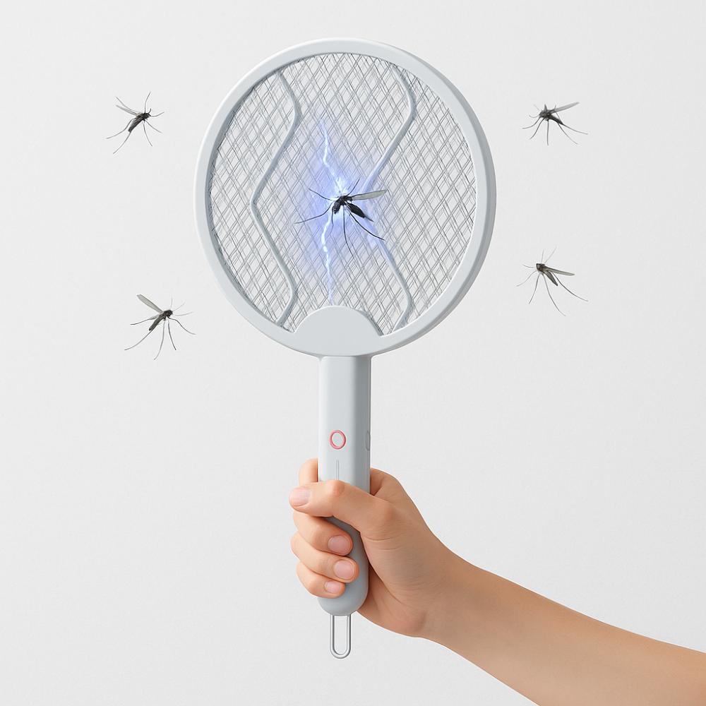 UV Light Mosquito Killer Lamp Foldable Physical Mosquito Trap Racket Fly Bug Zapper  Household
