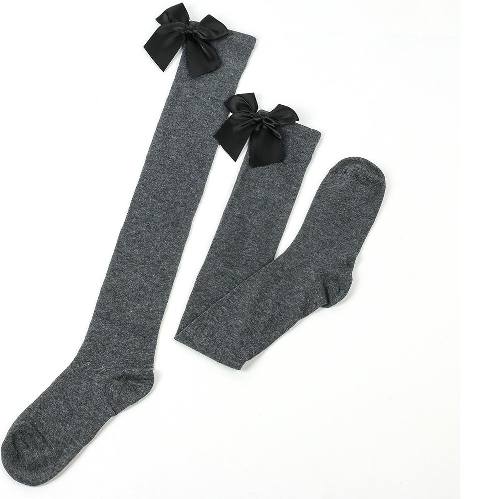 Japanese Style Over-the-knee Bow Socks Sexy High Tube Socks For College Fashion Friction-resistant Polyester Fiber