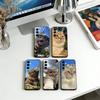 Cute Cat Vibe  Phone Case For Samsung Galaxy A73,A72,A71,A70,A53,A52,A51,Others Soft Black Cover
