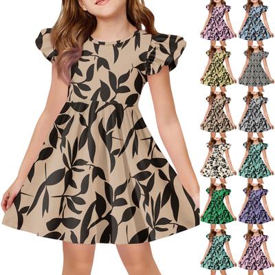Girls' Summer Princess Dress , A,Line T,Shirt Dress Easter Day