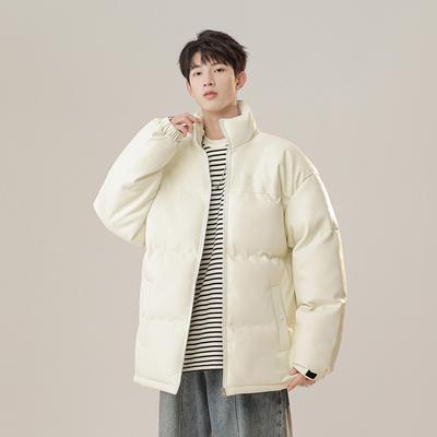 New Couple Winter Short Cotton-padded Clothes Men's Jackets Cotton-padded Clothes Stand-up Collar Warm Bread Clothes Waterproof and Windproof