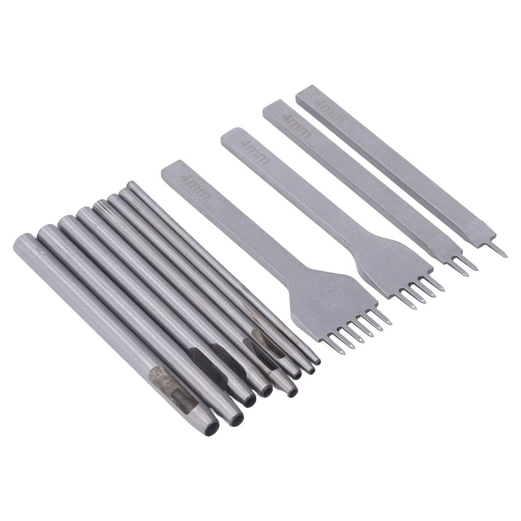 Leather Stitching Punch Set Leather Prong Round Hole Punch Manual Pressure Punch Tool For DIY