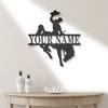 Personalized Metal Tin Sign Western Cowboy Wall Decor Vintage Hanging Plate Home Bar Garage Art