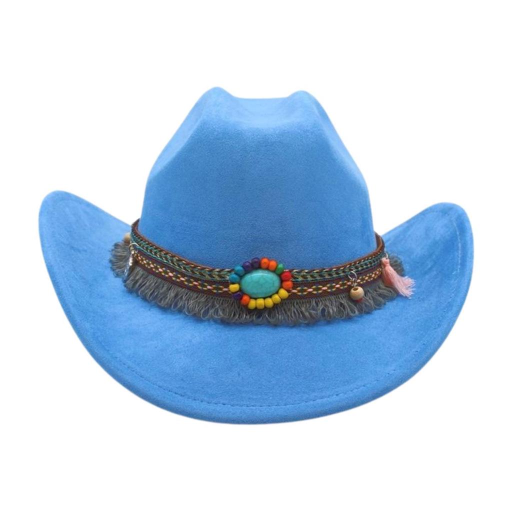 British Style Knight Performance Dance Performance Jazz Hat Ethnic Style Warped Edge Top Hat Travel Cowboy Hat