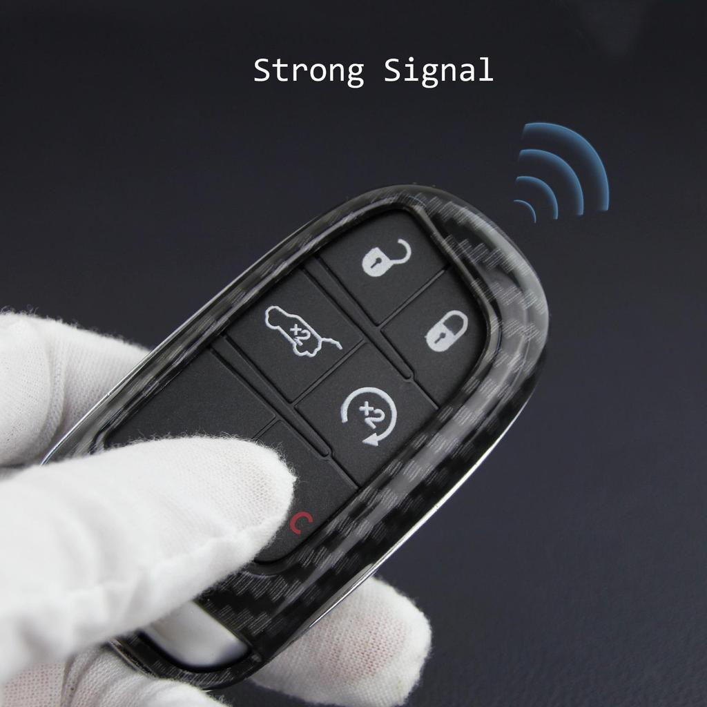 Carbon Fiber Key Shell for Jeep Grand Cherokee, Renegade, Compass, Cherokee