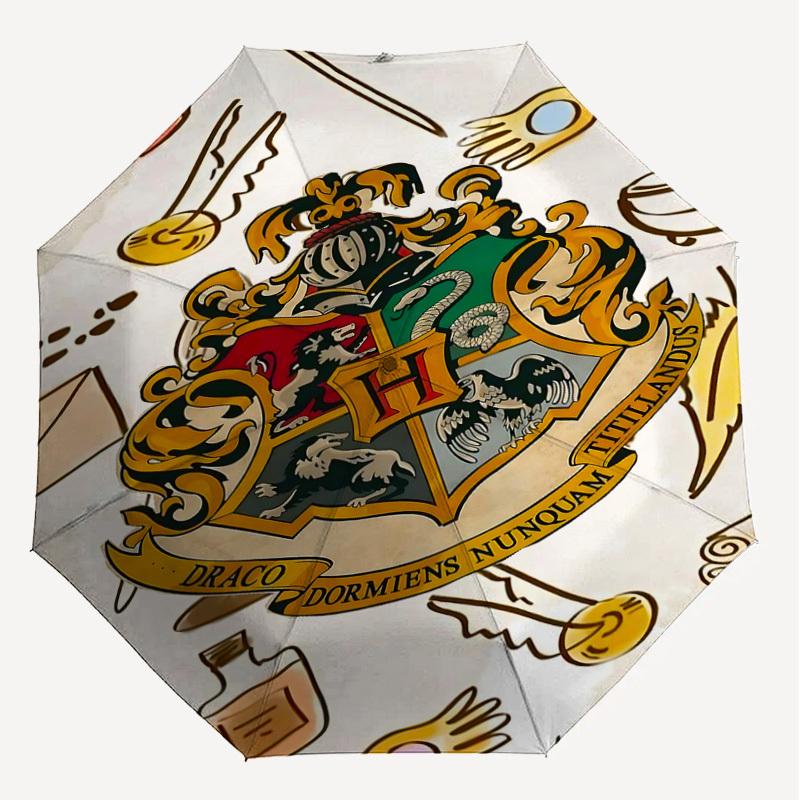 1PC Warner Hogwarts School Umbrella-8-Rib Reinforced, Automatic Open, Lightweight-A112