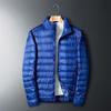 Mens Lightweight Short Cotton-Blend Puffer Jacket Slim Fit Stand Collar Casual Outerwear All