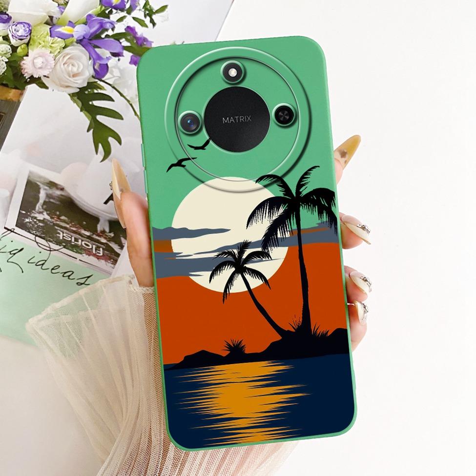 6.8'' For Honor X9c Smart Case Silicone Fashion Luxury Cute Cartoon Painted Cover For Honor X9c Smart Funda
