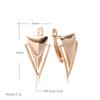 Fashion Glossy Dangle Earrings  Rose Gold Simple Triangle Earrings For Women High Quality Daily Fine Jewelry