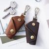 Handgefertigter Crazy Horse Leder Schlüsselanhänger für Damen & Herren - Erste Schicht Rindsleder, Kreatives Mini-Design zur Schlüsselaufbewahrung