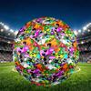 Sprunki Game Print Size 5 Soccer Ball, PU Wear Resistant Football for Match Training and Daily Practice, Birthday Gift for Soccer Fans
