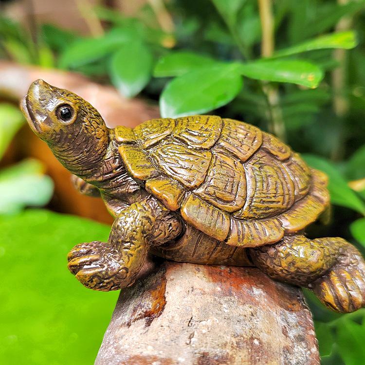 Mini Sea Turtle Figurine for Garden, Aquarium, and Rockery Decorations