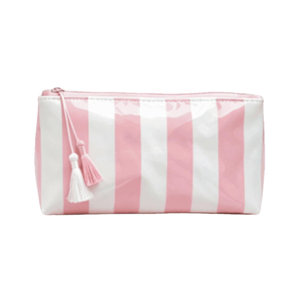 Large Capacity Striped Cosmetic Bag Waterproof Beach Storage Bag Fashion PVC Toiletry Bag Women