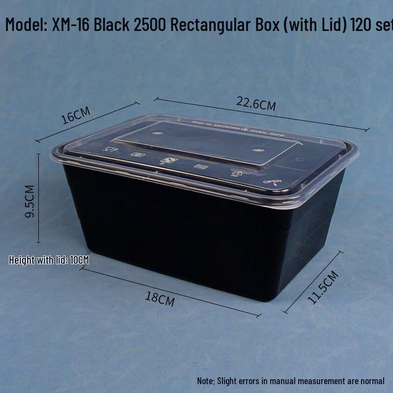 

Disposable Rectangular Takeaway Meal Boxes (120 Sets)