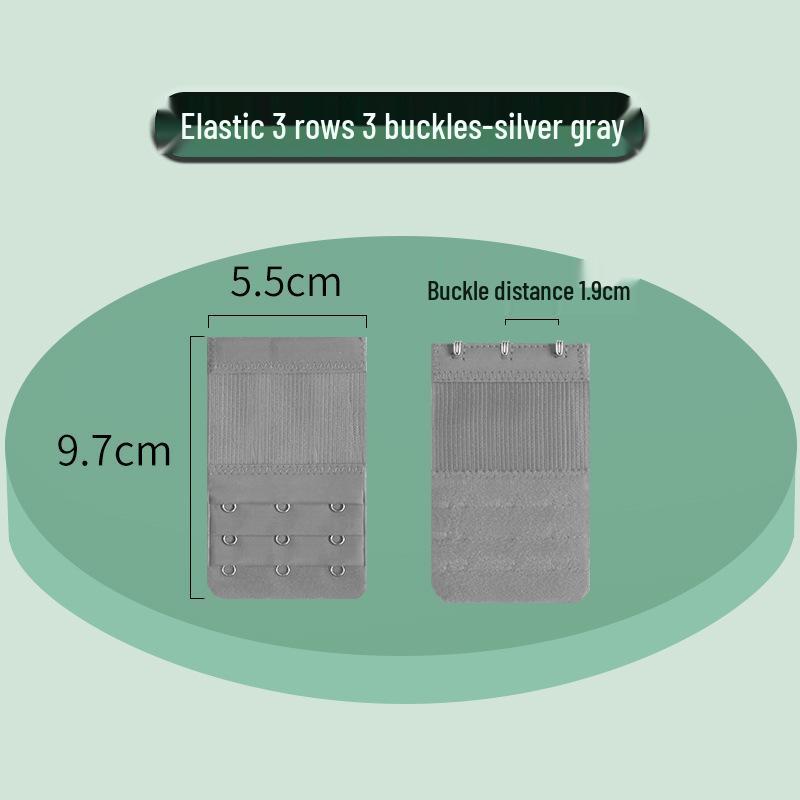Elastic Bra Extender with Stainless Steel Hooks - Universal Full-Size Bra Back Closure