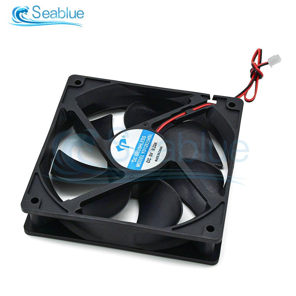 5Pcs 5V 12V 24V 0.2A 2.4W 120mm 12025 Oil Cooling Fan 120x120x25mm 2PIN DC Cooling Fan Quiet Industrial Fan for PC Computer Case