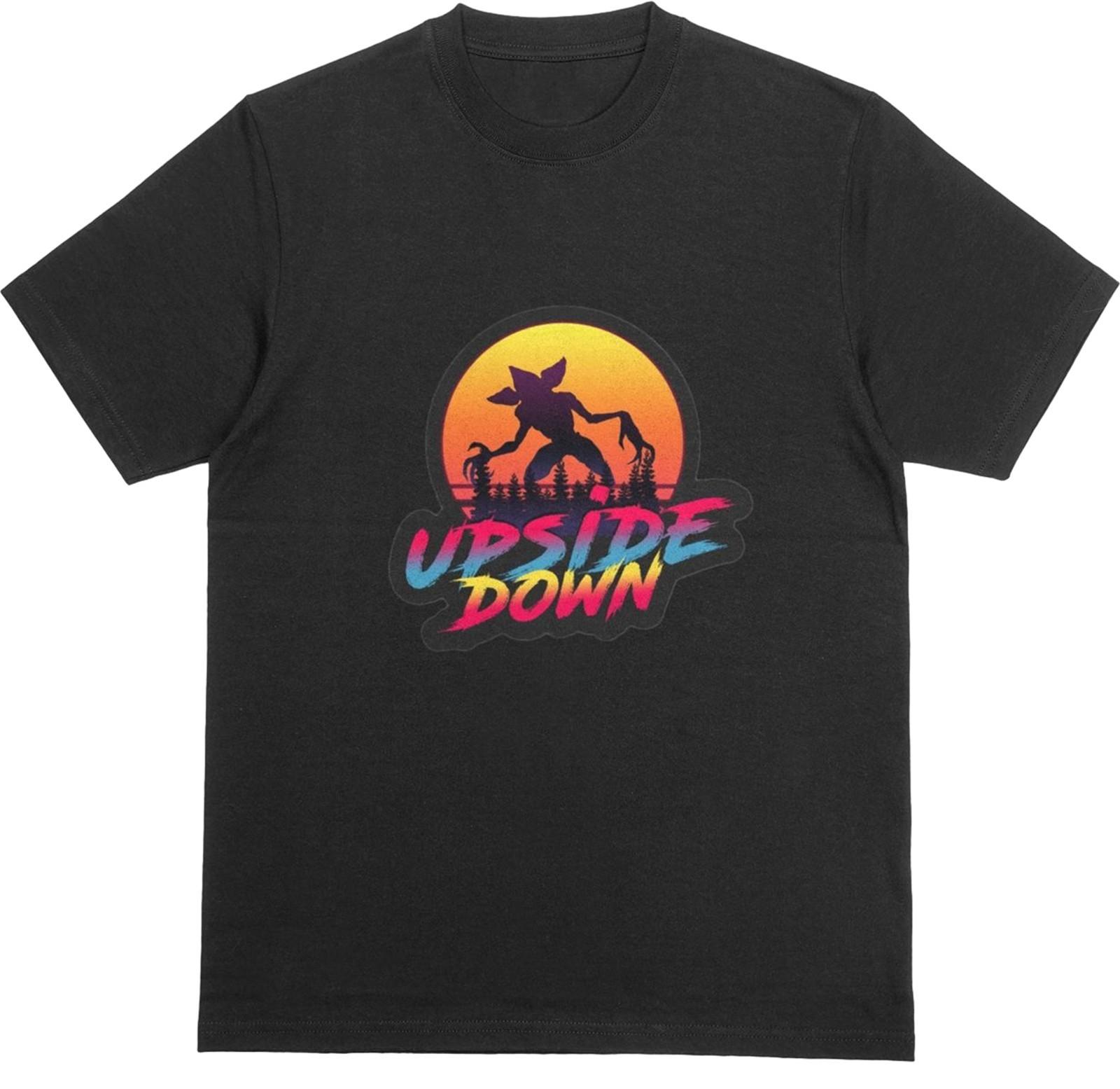 UPSIDE DOWN DEMOGORGON STRANGER THINGS T-Shirt | Netflix Sci-Fi TV Show Tee S разноцветный