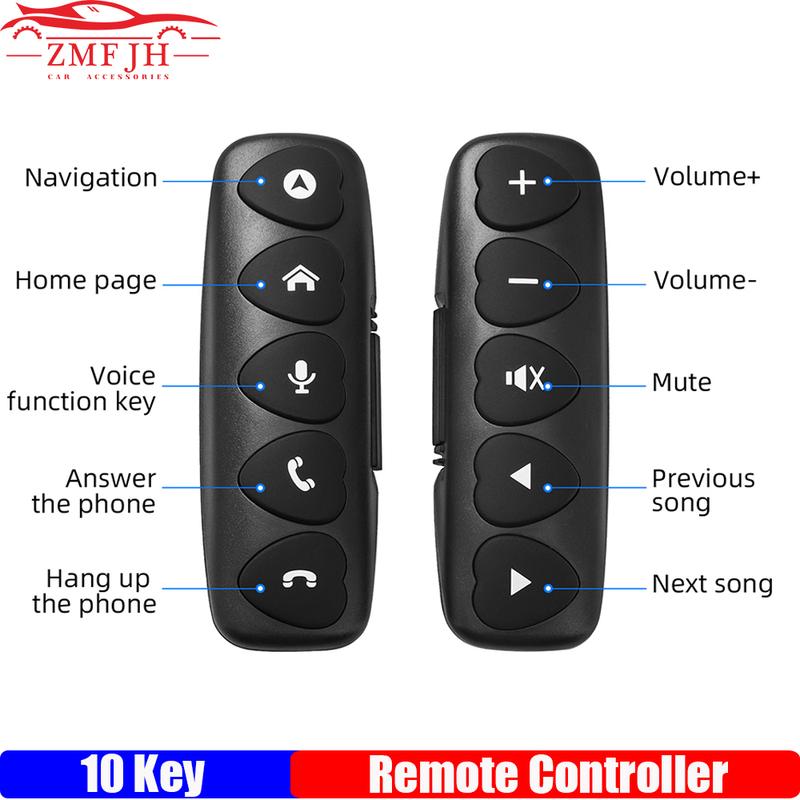 

ZMFJH 10 Key Car Remote Control Button Multifunction Wireless Steering Wheel Android For Car Radio DVD GPS Multimedia Navigation