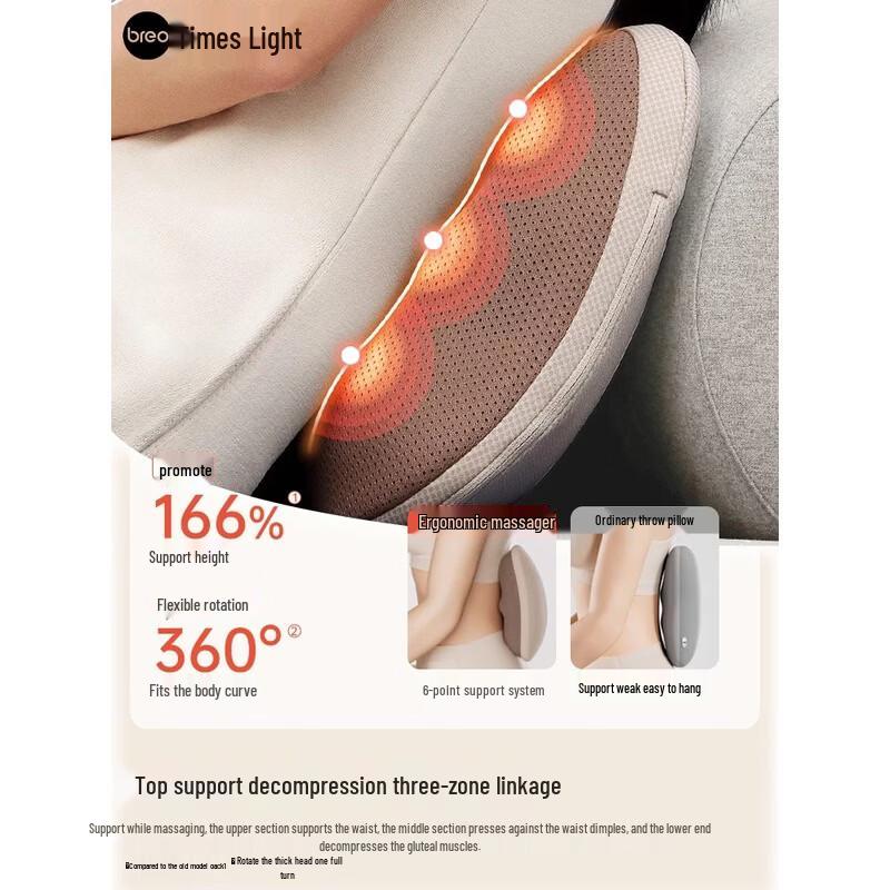 Breo Back2 Portable Lumbar & Back Massager CN Plug (adapter Included)