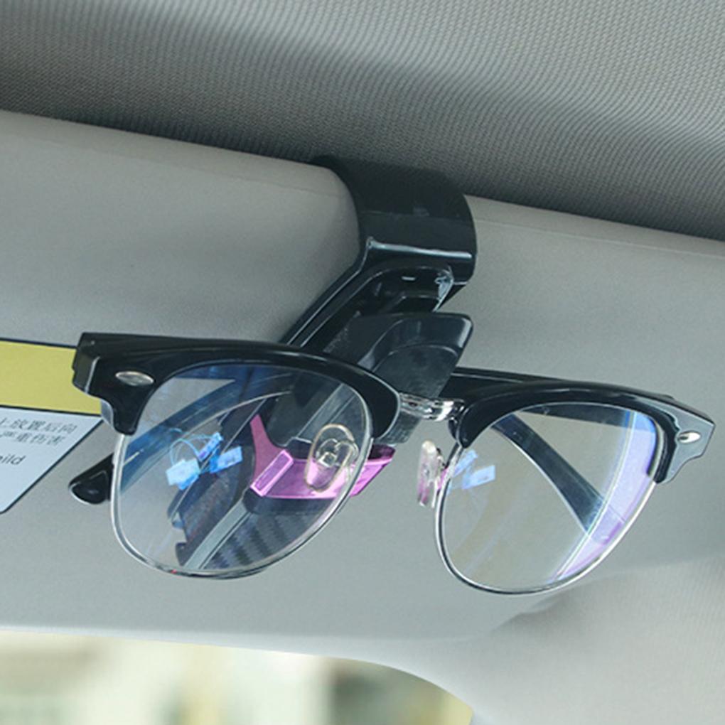 Portable Car Glasses Cases Ticket Card Clamp Car Sun Visor Holder ABS Eyeglasses Auto Accessories
