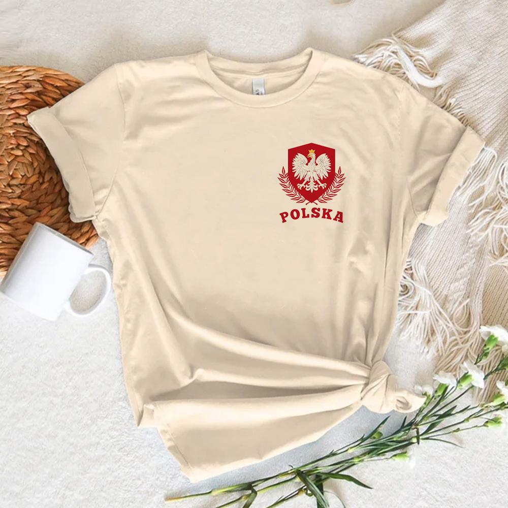 Polen T-Shirt Damen Y2K Comic T-Shirt Mädchen Anime Kleidung