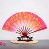 Ancient Chinese Style Golden Portable Folding Fan Bamboo Ribs Japanese Decor Stage Fan Girl Hanfu Dance Performance Hand Fan
