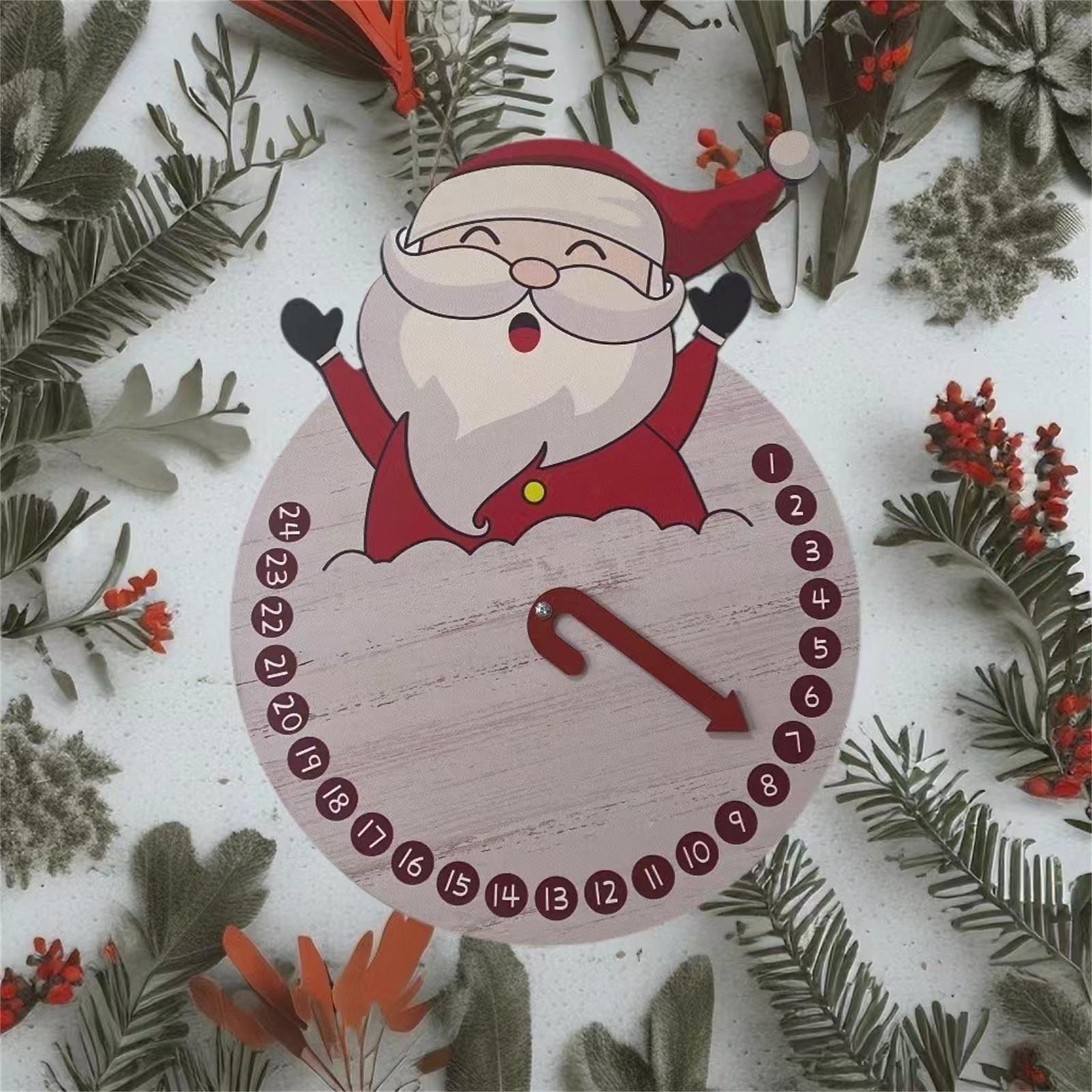 

Обратный отсчет Рождественский адвент-календарь Деревянные украшения Рождественский подарок Деревянные календарные украшения Декоративные украшения One Size