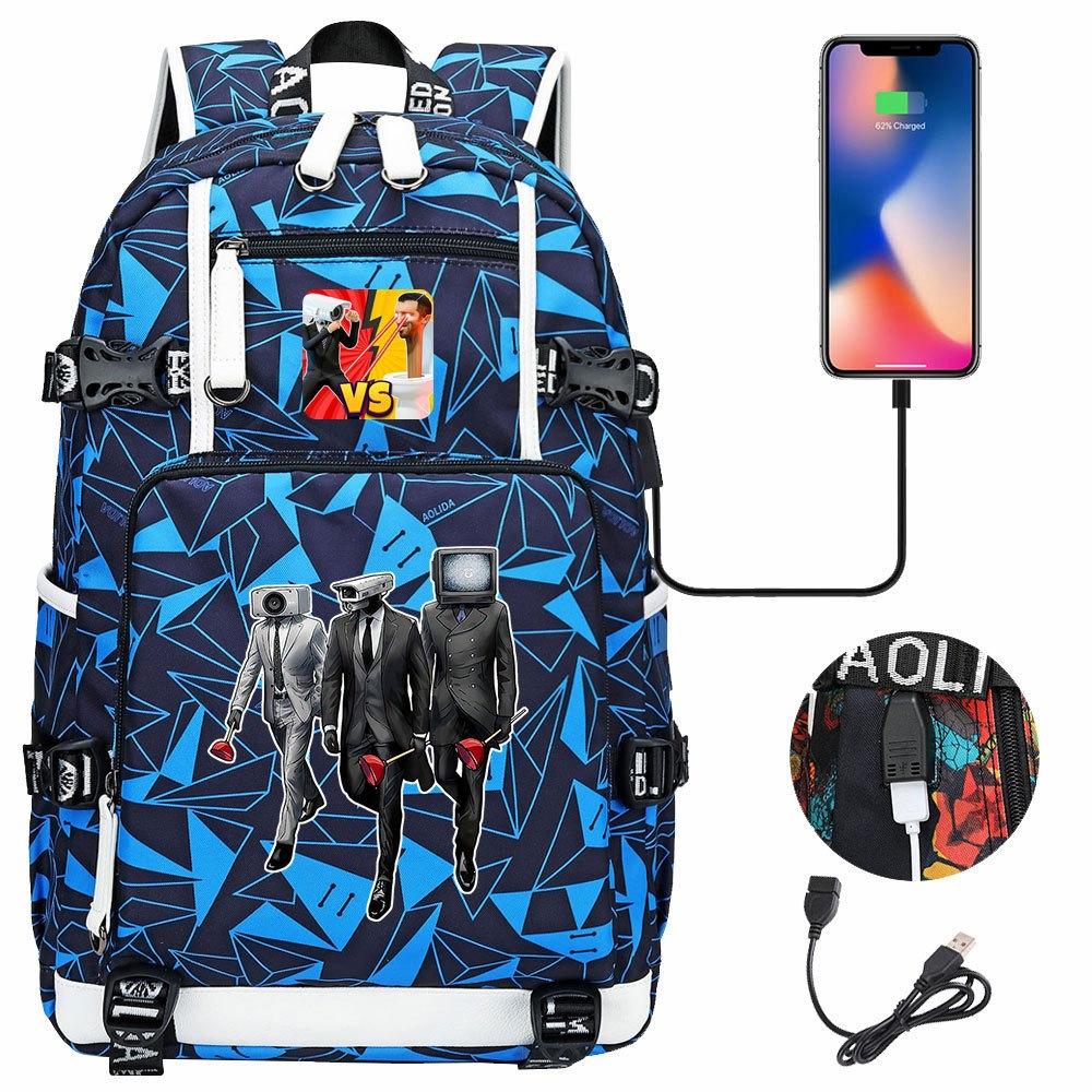 3-teiliges Schulrucksack-Set für Schüler Große Kapazität Oxford-Stoff Schultasche mit Schultergurt und Federmäppchen