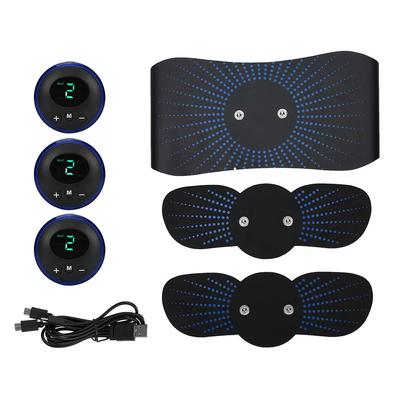 Ceinture Musculaire Abdominale EMS Stimulateur d'Entraînement Musculaire Bras Jambe (Type de ceinture de charge bleue)