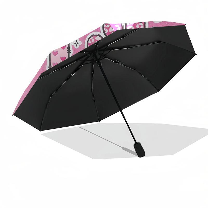 1pc Love Heart Paw Print Gift Umbrella with Plastic Handle,Suitable for All Seasons Umbrellaptys26046