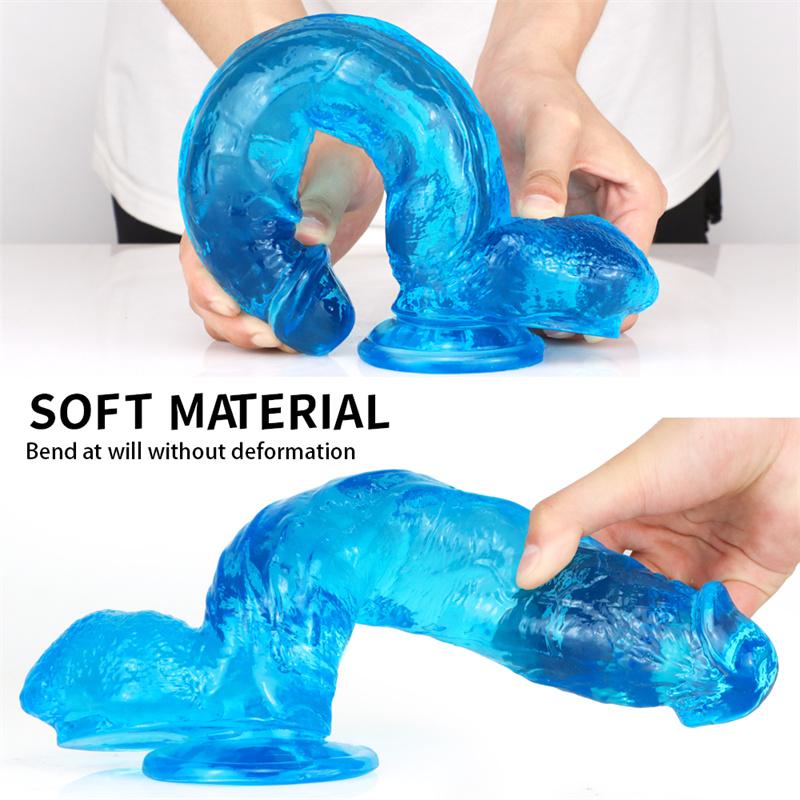 Female Oversized Dildo Color Transparent Simulation Dildo Penis Adult Erotic Sex Products