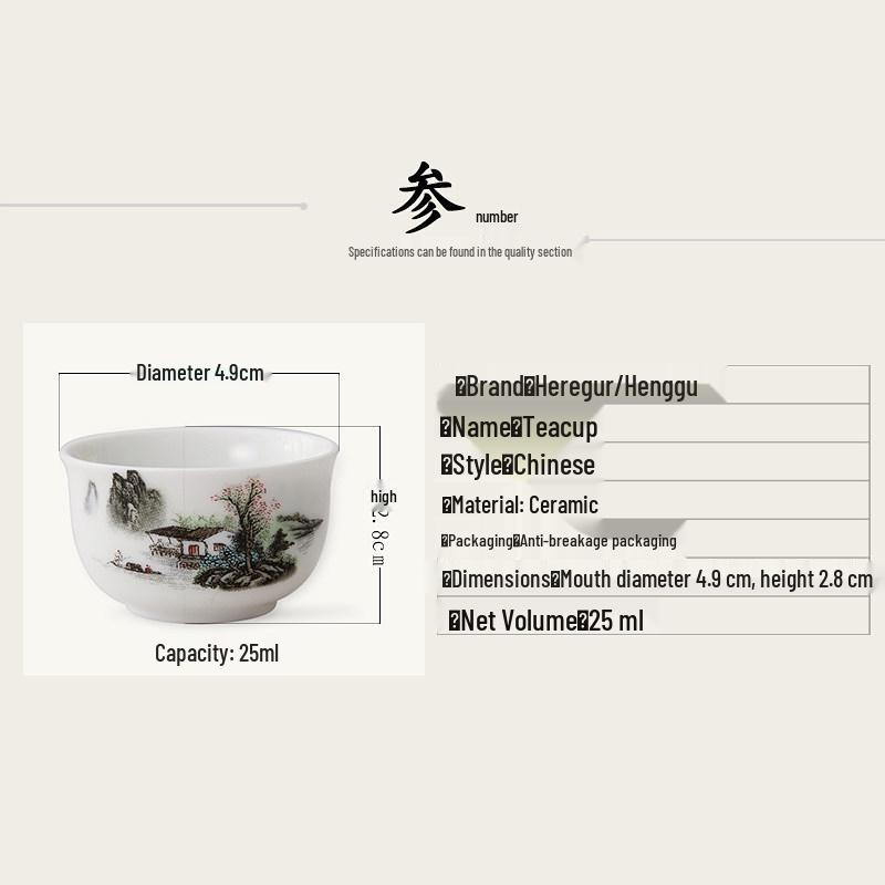 Miniature Ceramic Gongfu Tea Tasting Cup - Extra Small Chaoshan Set