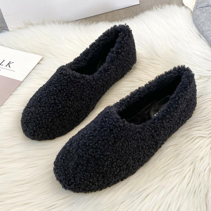 Women's Furry Velvet Lamb Wool Loafers - Autumn/Winter Large Size (41-43)