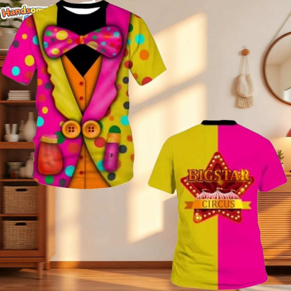 Halloween Children's T-Shirt Clown Personalised Kids Clothes Creative Cosplay Costume Boys Girls Top Stylish Children's Clothing